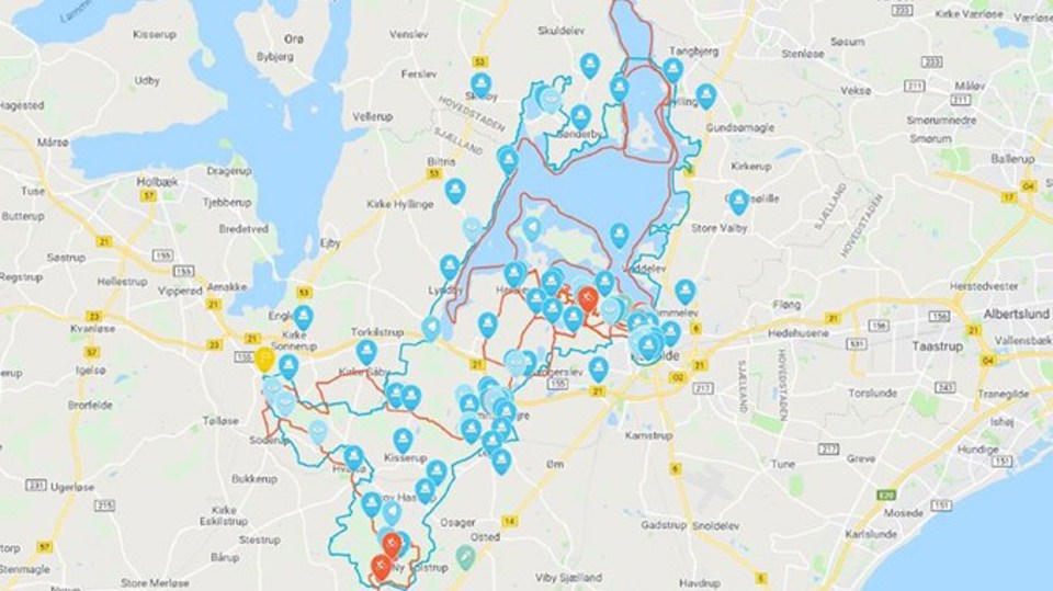 Kort over Nationalparken
